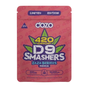 dozo delta 9 smashers gummies 10,000mg zaza berries