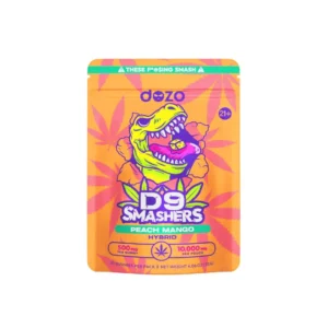 dozo delta 9 smashers gummies 10,000mg peach mango